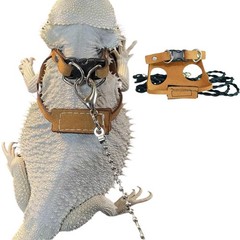KUNBIUH Bearded Dragon Harness and Leash Adjustable(M,L,XL) – Soft Leather Re…