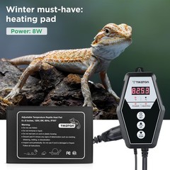 Digital Thermostat & Reptile Heating Pad for Tanks – Versatile 10-40gal Use