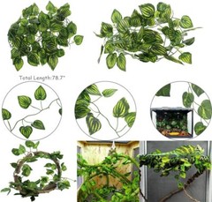Reptile Hammock Set With Bendable Vines For Bearded Dragons And Lizards