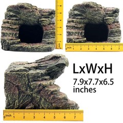 Reptile Rock Basking Platform Gecko Hide Cave Hiding Place Snake TypeD Small