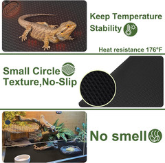 24 × 118″ Large Reptile Carpet,Bearded Dragon Tank Accessories,Reptile Mat, Leop