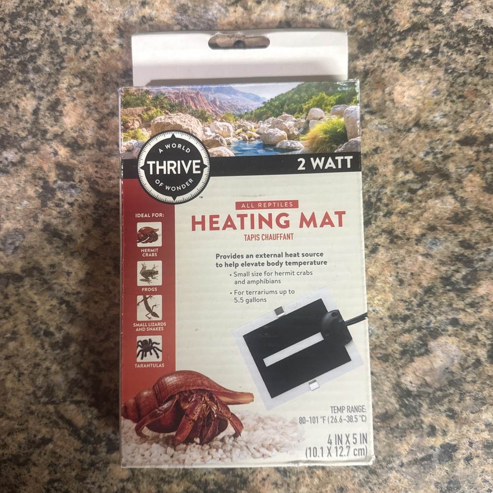Thrive Mini Heating Mat For All Reptiles 2 Watts, New!