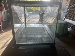 40 gallon cage it is 36 1/8 inches long and 18 1/8 inche wide the h is 18 inches