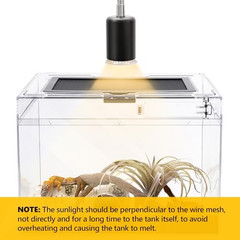 Reptile PC Terrarium,Anti Breakage 12X7X9 Inch and Reptile PC Terrarium,Anti Bre