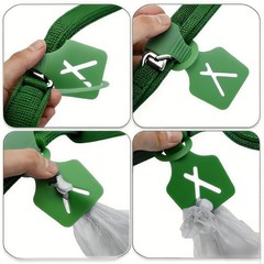 Dog Poop Bag Holder for Leash, 2-Pack Hands-Free Waste Bag Carrier & Dispense…