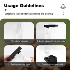 Reptile Water Feeder Automatic Water Dispenser Waterer Feeding Accessories4731