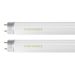 F15T8/CW 18 Inch 15W T8 Fluorescent Replacement Tube Bulb Cool White 4100K Me…