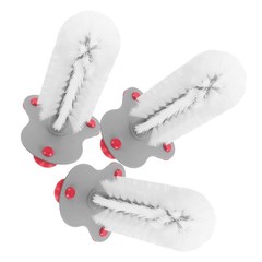 3Pcs White Turtle Shell Cleaning Brush Set with Suction Cups for Turtle Tanks