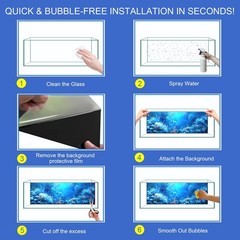 Aquarium Background & Fish Tank Background – Ultra HD Static Cling, No Tap