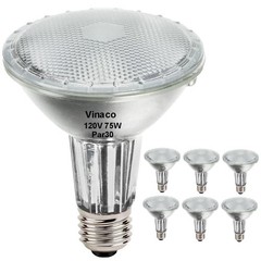 Vinaco PAR30 Long Neck 75W, 6 Pack Long Lasting PAR30 Halogen Flood Light War…