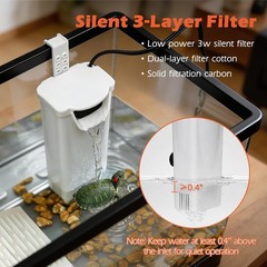 All In One Turtle Tank Kit – Complete 4.6 Gallon Habitat with UVB Lamp & Sile…