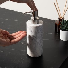 Cork & Mill Marble Bathroom Accessories Set, Solid Natural Marble, Complete V…
