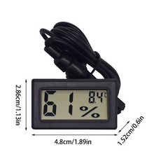Digital LCD Indoor Reptile Temperature Sensor Humidity Meter Hygrometer Gauge