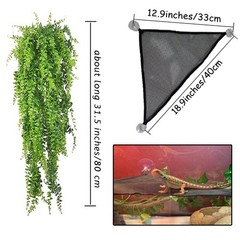 kathson Bearded Dragon Tank Castle Decorations,Reptile Hammock Reptiles Habit…