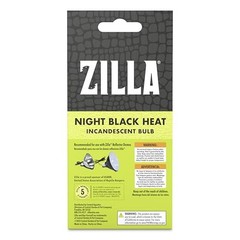 Zilla Night Black Incandescent Bulb 150 Watts For Reptiles Ambient Heat Light