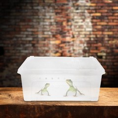 1Pcs Durable Plastic Feeding Box for Reptile Use White PP Case with Ventilation