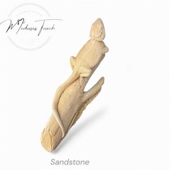 bearded dragon on log life sized concrete statue