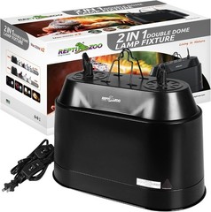 Connectable Reptile Light Fixture: 2-in-1 Deep Dome, 200W Max, Certified