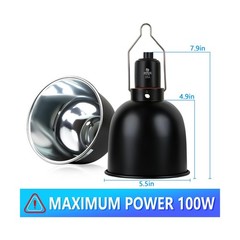 Reptile Light Fixture, 5.5 inch Optical Reflection Deep Dome He… FAST USA SHIP