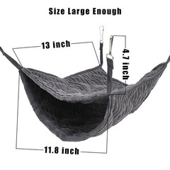 Large Ferret Hammock, Hanging Tunnel Bed for Cage Fit Rats Chinchilla – Grey