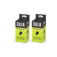 Zilla Incandescent Bulb Night Black Heat Bulb for Reptile 100 Watt (2 Packs)