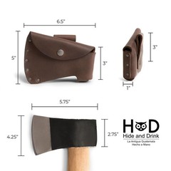 Hide & Drink, Hatchet Head Sheath Holster for 1.5 in. Belts, Axe Head Case, B…