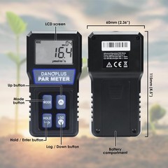 DANOPLUS PAR Meter, Par Meter for Reef Tank IP68 Waterproof Aquarium PAR Meter,