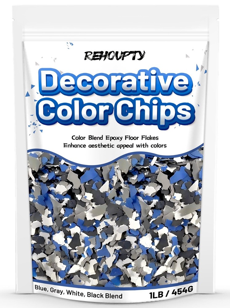 Blend Decorative Color Chips, 3-5MM Epoxy Floor Flakes Chips – Stone Carpet E…