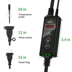 LUCKY HERP Reptile Dimming Thermostat, PID Heat Lamp Temperature Controller…