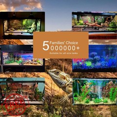 Riivvdise Reptile Tank Background 48×18 Sunset Orange