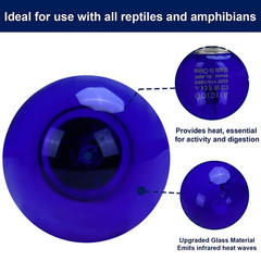 2 Pack AIICIOO 60W UVA Daytime Reptile Bulb Heating Lamp E26 – Blue