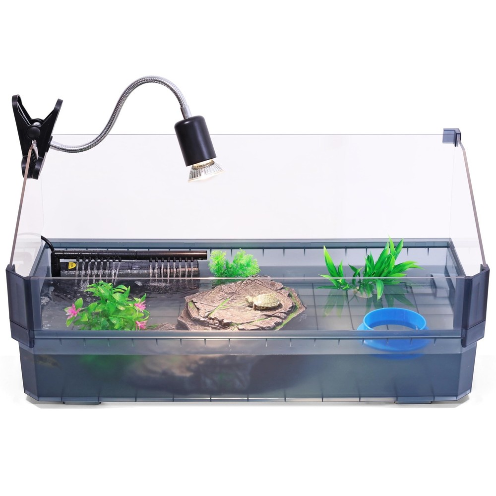 Large Turtle Tank Kit for Aquatic Turtles – Complete Starter Habitat with Fil…