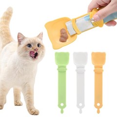 3PCS Cat Strip Feeder Spoon Cute Cat Head Lickable Treat Puree Dispenser