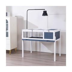 BIRASIL Wood Tortoise House, Indoor Turtle Habitat Reptile Cage, Tortoises En…