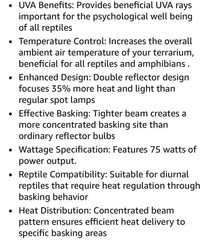 ZooMed (2 Pack) 75 Watts Reptile Basking Spot Lamp