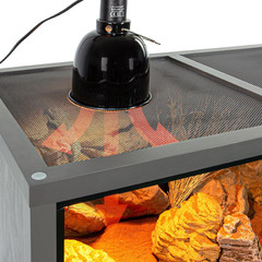 50 Gallon Reptile Tank, 36″ X 18″ X 18″ Wooden Reptile Terrarium with Sliding Do