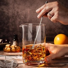 Cocktail Mixing Glass Old Fashioned Kit Large 24 oz Crystal Cocktail Mixer