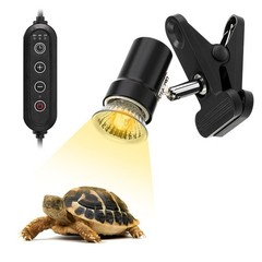 DaToo Reptile Heat Lamp Rotatable Turtle Heating Light with 50W UVA UVB Heat …