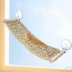OOXYG Bearded Dragon Hammock for Window, 21.6 x 7.8 in Natural Seagrass Beard…