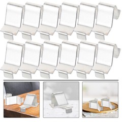12Pcs Metal Shelf Supports Cabinet Clip Adjustable Clips Shelving Clamp Bracket