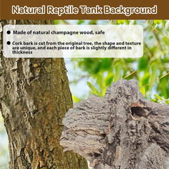 Reptile Cork Bark Substrate,1.5 LB Natural Tree Bark for Terrarium Wood Gecko Cl