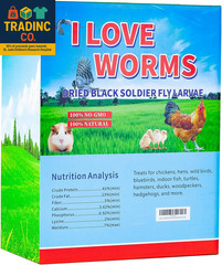 Dried Black Soldier Fly Larvae (10Lb), 100% Natural Non-Gmo, Treat for Chickens,