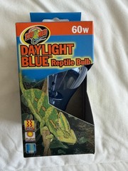 Zoo Med Daylight Blue Reptile Bulb 60W UVA Heating Terrarium Lamp