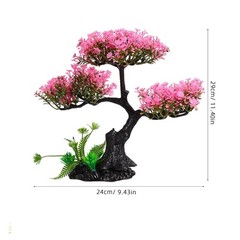 Aquarium Decor Artificial Plants Tree Set: 11.4 Inch Plastic Plants for 10-50…