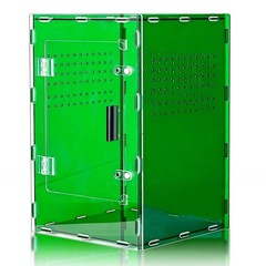 8x8x12 Acrylic Terrarium Reptile Tank – Cyberpunk Deep Green Reptile Enclo