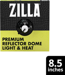 Zilla Pet Reptile Premium Heat Lamp Reflector Dome Fixture, 8.5 Inches