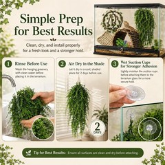 HERCOCCI 9Pcs Reptile Tank Decor: Hammock, Bridge, Vines for Lizards, Snakes