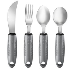 AuntyFey 4PCS Weighted Adaptive Utensils, Parkinsons Utensils for Hand Tremor…