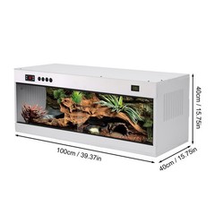 Reptile Enclosure W/Temperature Control 39x16x16” Reptile Tank Terrarium Cage