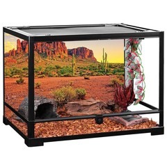 AWERT 48×24 inches Reptile Habitat Background Sky Oasis Mountain Cactus Sun a…